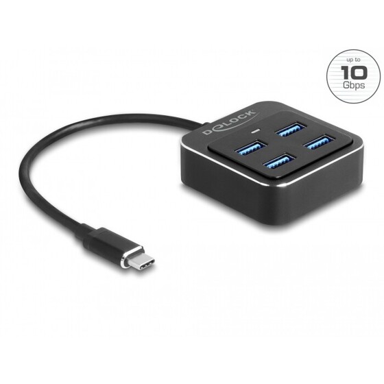 Hub USB 3.2 Gen 2 USB-C 4x USB-A 10Gbps Delock 64191