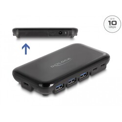 Hub USB 3.2 Gen 2 7-portowy 4x USB-A + 3x USB-C Delock 64209