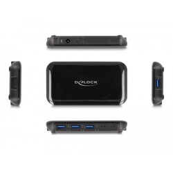 Hub USB 3.2 Gen 2 7-portowy 4x USB-A + 3x USB-C Delock 64209