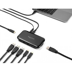 Hub USB 3.2 Gen 2 7-portowy 4x USB-A + 3x USB-C Delock 64209