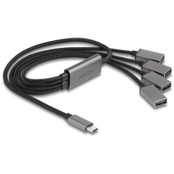 Hub kablowy USB 2.0 4-portowy USB-C przewód 60cm Delock 64210