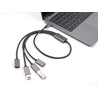 Hub kablowy USB 2.0 4-portowy USB-C przewód 60cm Delock 64210