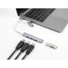 Hub USB Slim 4-portowy 3x USB 2.0-A + 1x USB 5Gbps typ A wejście USB-C lub USB-A Delock 64214