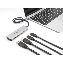 Hub USB 10Gbps USB-C 2x USB-A + 2x USB-C przewód 35cm Delock 64230