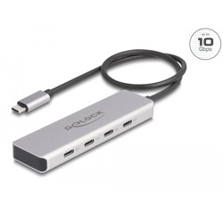 Hub USB 10Gbps USB-C 4x USB-C żeńskie przewód 35cm Delock 64231