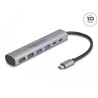 Hub USB 6-portowy 4x USB-A + 2x USB-C żeńskie Delock 64232