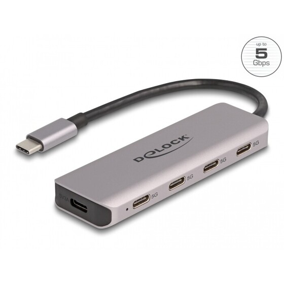Hub USB 5Gbps USB-C 4-portowy Delock 64238