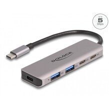 Hub USB 5Gbps 2x USB-C + 2x USB-A złącze USB-C Delock 64239