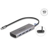 Hub USB 10Gbps 4x USB-A upstream USB-C + dodatkowy port zasilania Delock 64293