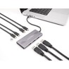 Koncentrator USB 10Gbps 7-portowy 4x USB-C + 3x USB-A Power Delivery 80W Delock 64313