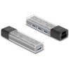 Hub USB 5Gbps 4-portowy transparentna obudowa wejście USB-A lub USB-C Delock 64335