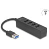 Hub USB 5Gbps 4-portowy 4x USB-A czarny Delock 64350