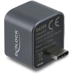 Miniaturowy hub USB Mini USB-C męski na USB-A 10 Gb/s + USB 2.0 Delock 64359