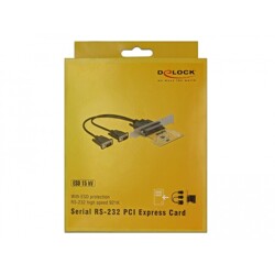 Karta PCI Express x1 2x RS-232 High Speed 921K z ochroną ESD Delock 62996