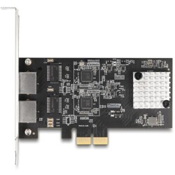 Karta PCI Express x2 na 2x RJ45 5 Gigabit LAN Delock 81261