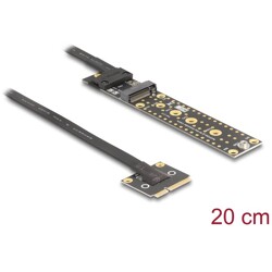 Adapter mini PCI Express męski na M.2 key M żeński z kablem 20cm Delock 81501