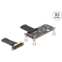 Adapter PCI Express 3.0 x4 męski 90&deg; na M.2 key M żeński z kablem 10cm Delock 81502