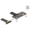 Adapter PCI Express 3.0 x4 męski 90° na M.2 key M żeński z kablem 10cm Delock 81502