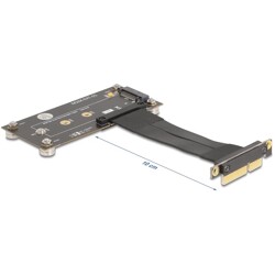 Adapter PCI Express 3.0 x4 męski 90° na M.2 key M żeński z kablem 10cm Delock 81502