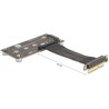 Adapter PCI Express 3.0 x4 męski 90° na M.2 key M żeński z kablem 10cm Delock 81502