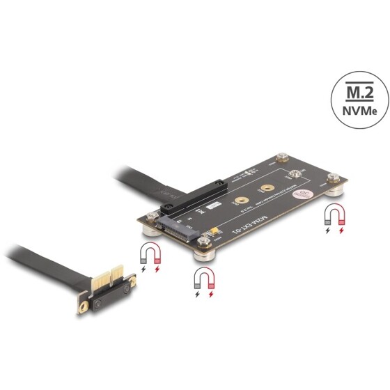 Adapter PCI Express 3.0 x1 męski 90° na M.2 key M żeński z kablem 10cm Delock 81503