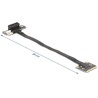 Adapter mini PCI Express męski na PCI Express 3.0 x1 żeński 90° kątowy z kablem 20cm Delock 81504