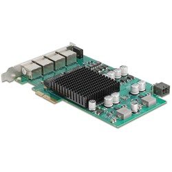 Karta PCI Express x4 na 4x RJ45 Gigabit LAN PoE+ Intel i350 Delock 86097