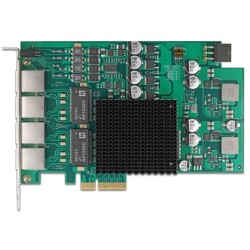 Karta PCI Express x4 na 4x RJ45 Gigabit LAN PoE+ Intel i350 Delock 86097