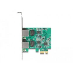Karta PCI Express x1 na 2x RJ45 2,5 Gigabit LAN Delock 88101