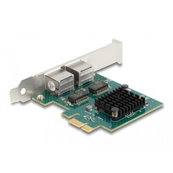 Karta PCI Express x1 na 2x RJ45 Gigabit LAN Delock 88205