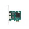 Karta PCI Express x1 na 2x RJ45 Gigabit LAN Delock 88205