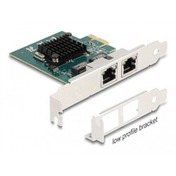 Karta PCI Express x1 na 2x RJ45 Gigabit LAN Delock 88206