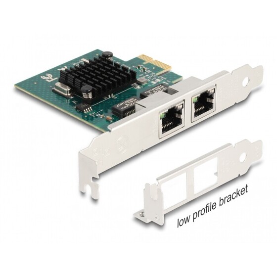 Karta PCI Express x1 na 2x RJ45 Gigabit LAN Delock 88206