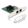 Karta PCI Express x1 na 2x RJ45 Gigabit LAN Delock 88206