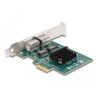 Karta PCI Express x1 na 2x RJ45 Gigabit LAN Delock 88206