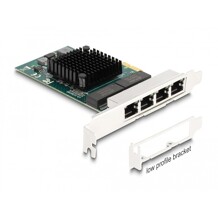 Karta PCI Express x1 na 4x RJ45 Gigabit LAN Delock 88207