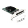 Karta PCI Express x1 na 4x RJ45 Gigabit LAN Delock 88207