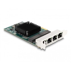 Karta PCI Express x1 na 4x RJ45 Gigabit LAN Delock 88207