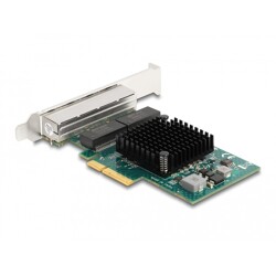 Karta PCI Express x4 na 4x RJ45 Gigabit LAN Delock 88208