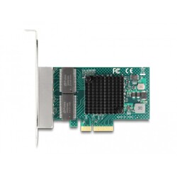 Karta PCI Express x4 na 4x RJ45 Gigabit LAN Delock 88208