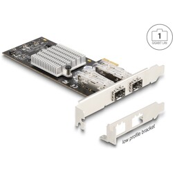 Karta PCI Express x1 na 2x SFP Gigabit LAN Delock 88336