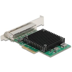 Karta PCI Express x4 4x RJ45 2,5 Gigabit LAN Realtek RTL8125 Delock 88601