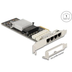 Karta PCI Express x4 4x RJ45 Gigabit LAN z bypass Delock 88610