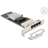 Karta PCI Express x4 4x RJ45 Gigabit LAN z bypass Delock 88610