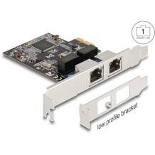 Karta PCI Express x1 2x RJ45 Gigabit LAN Delock 88615