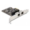 Karta PCI Express x1 2x RJ45 Gigabit LAN Delock 88615