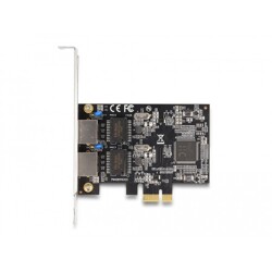 Karta PCI Express x1 2x RJ45 Gigabit LAN Delock 88615