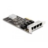 Karta PCI Express x4 4x RJ45 Gigabit LAN Delock 88618