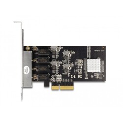 Karta PCI Express x4 4x RJ45 Gigabit LAN Delock 88618
