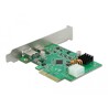 Karta PCI Express x4 do 1x USB-C z PD + 2x USB-A SuperSpeed 10Gbps Delock 89001